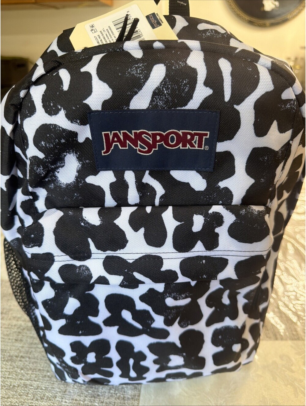 JanSport Essential Pack Backpack Groovy Groves Black 24L JSOA83M1DLP NWT
